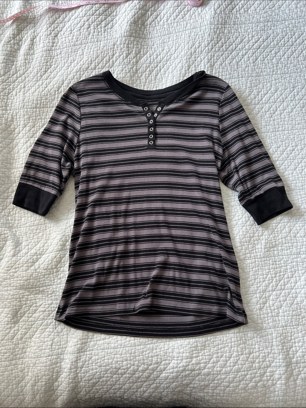 striped button up collar casual shirt